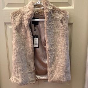 Faux fur vest.